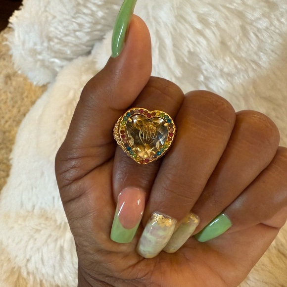 Kurt Geiger Vibrant Heart Ring NWOT - Picture 6 of 6